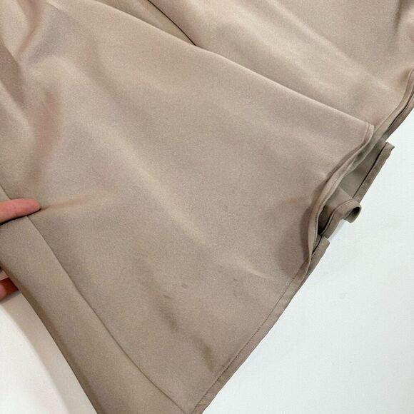 Dancing Queen Skirt & Top Womens Medium Tan Solid Maxi A-Line Crop Top Elegant - Picture 2 of 13